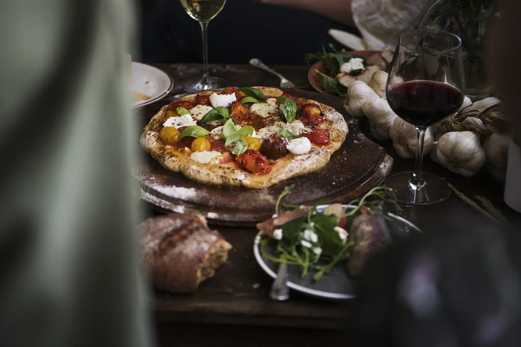 Pizza and Italian dishes from Capriccio's catering