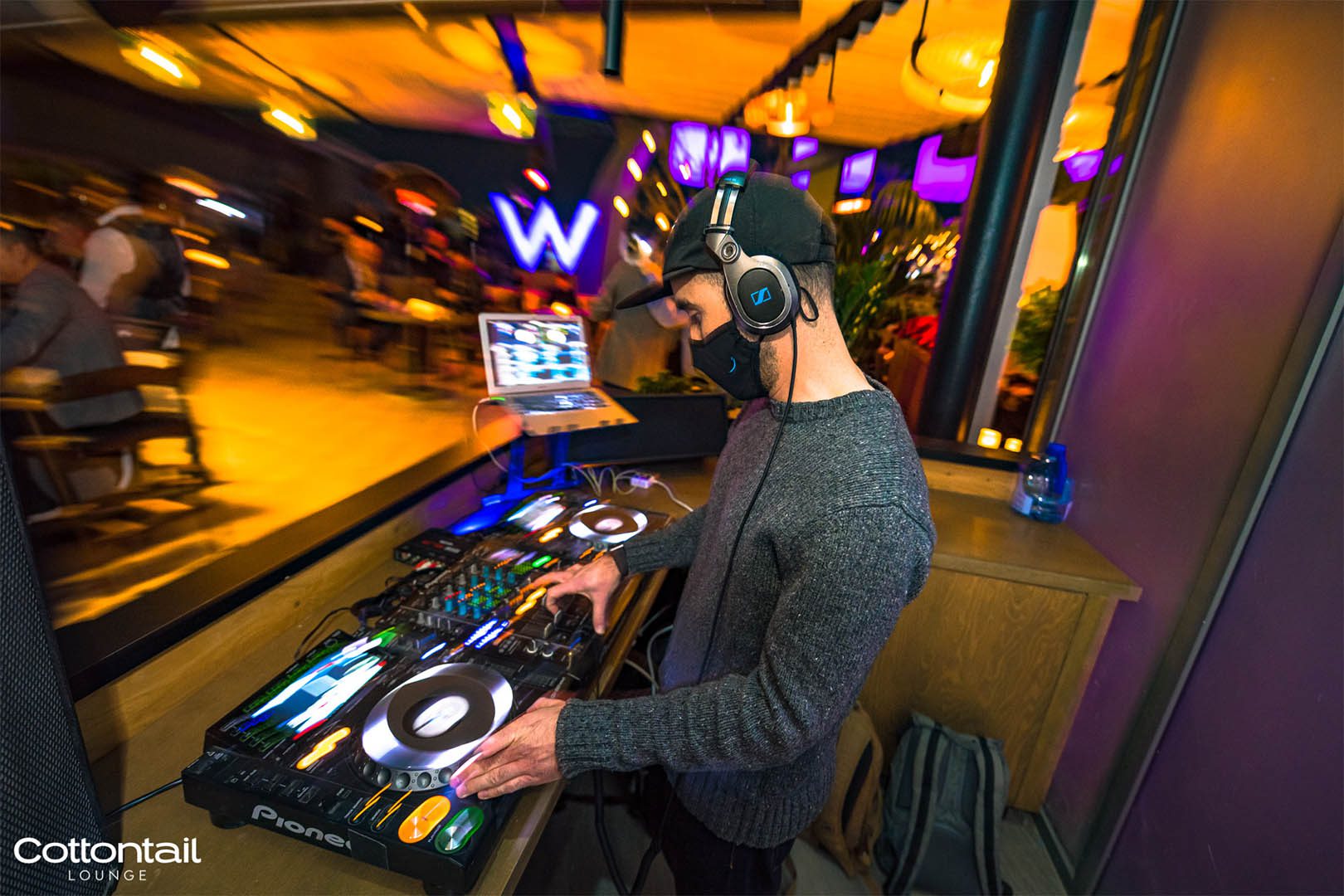 DJ playing a set at Cottontail Lounge