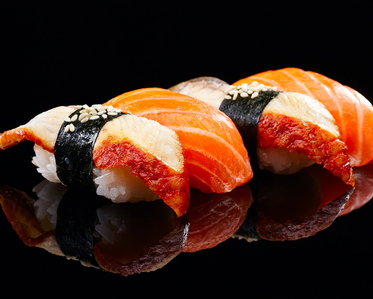Salmon nigiri at KAUBOI