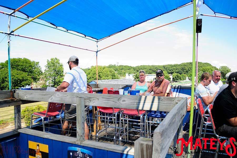Bar service on the open-air Crows Nest deck at MATEYS
