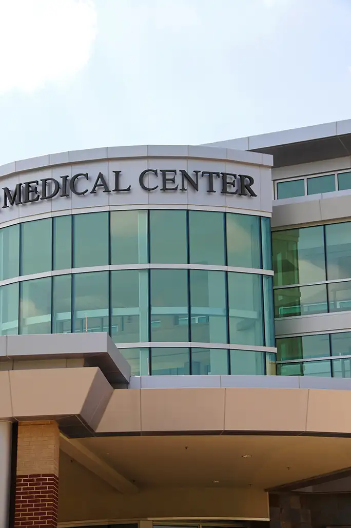 Medical center entrance